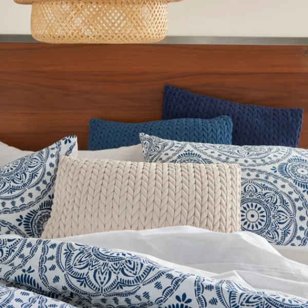 Comforters-Kirkland's Home Blue Cloud Floral King 3-Pc. Comforter Set Blue/White