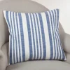 Pillows-Kirkland's Home Blue Coastal Stripe Pillow Blue/White