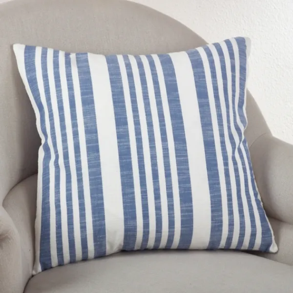 Pillows-Kirkland's Home Blue Coastal Stripe Pillow Blue/White