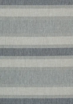 Outdoor Rugs-Kirkland's Home Blue Elletta Indoor/Outdoor Area Rug, 7X9 Gray