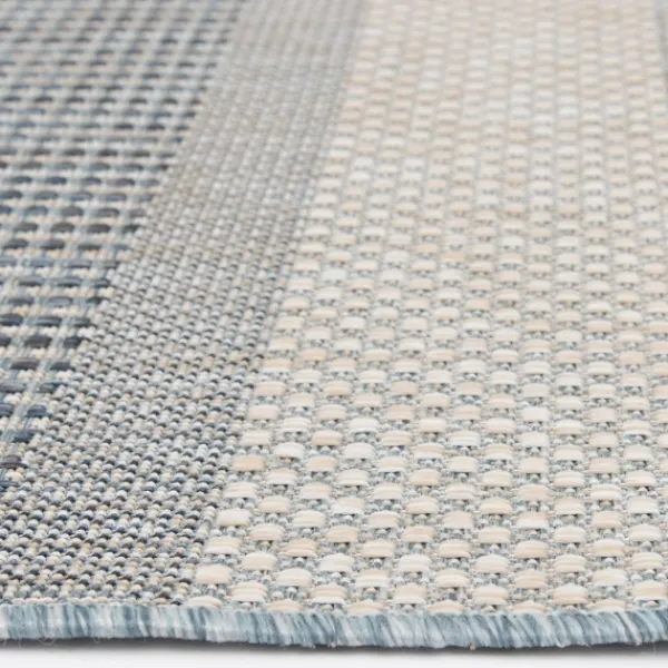 Outdoor Rugs-Kirkland's Home Blue Elletta Indoor/Outdoor Area Rug, 7X9 Gray