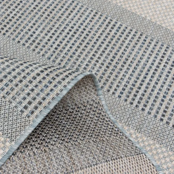 Outdoor Rugs-Kirkland's Home Blue Elletta Indoor/Outdoor Area Rug, 7X9 Gray