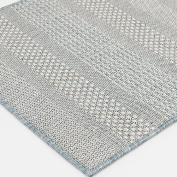 Outdoor Rugs-Kirkland's Home Blue Elletta Indoor/Outdoor Area Rug, 2X7 Gray