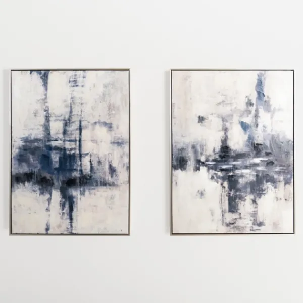 Canvas Art-Kirkland's Home Blue Era Abstract I Framed Canvas Art Print Blue/Gray