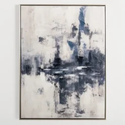 Canvas Art-Kirkland's Home Blue Era Abstract Ii Framed Canvas Art Print Blue/White