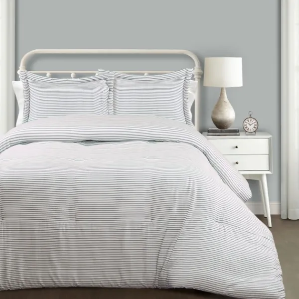 Comforters-Kirkland's Home Blue Farmhouse 3-Pc. Full/Queen Comforter Set Blue/Ivory
