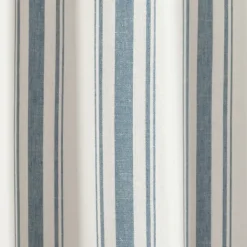 Curtains & Drapes-Kirkland's Home Blue Farmhouse Stripe Curtain Panels, Set Of 2 White/Blue