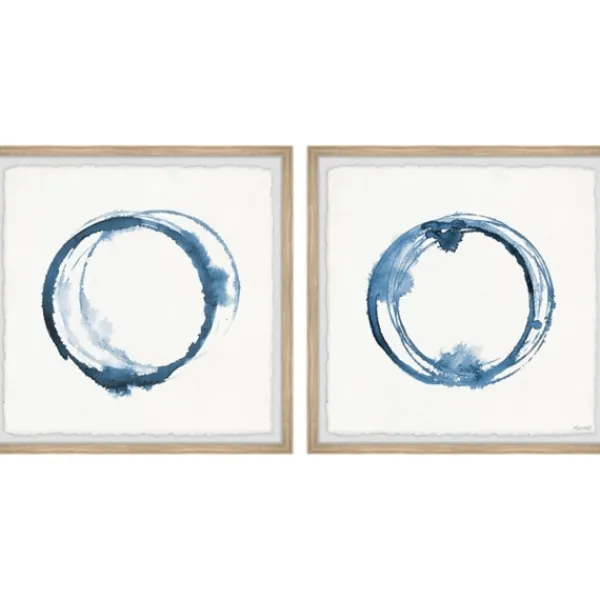 Framed Art-Kirkland's Home Blue Flash Framed Art Prints, Set Of 2 Blue/White