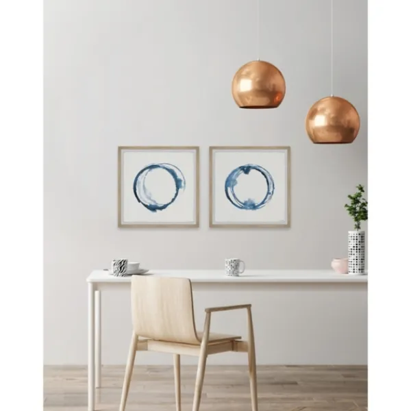 Framed Art-Kirkland's Home Blue Flash Framed Art Prints, Set Of 2 Blue/White