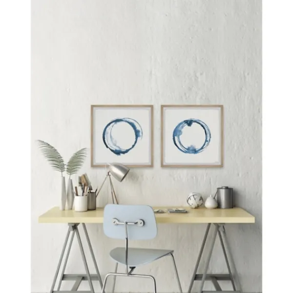 Framed Art-Kirkland's Home Blue Flash Framed Art Prints, Set Of 2 Blue/White