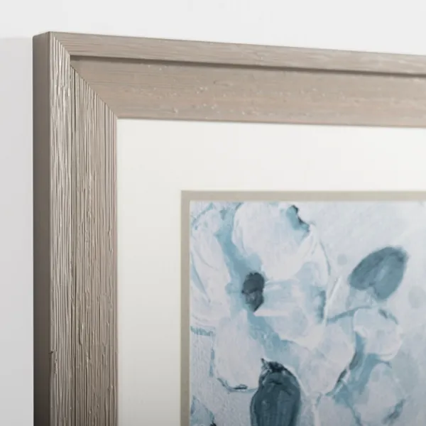 Framed Art-Kirkland's Home Blue Floral Bird I Framed Art Print Blue/White