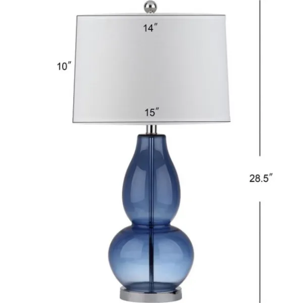 Table Lamps-Kirkland's Home Blue Glass Hourglass Table Lamps, Set Of 2 White
