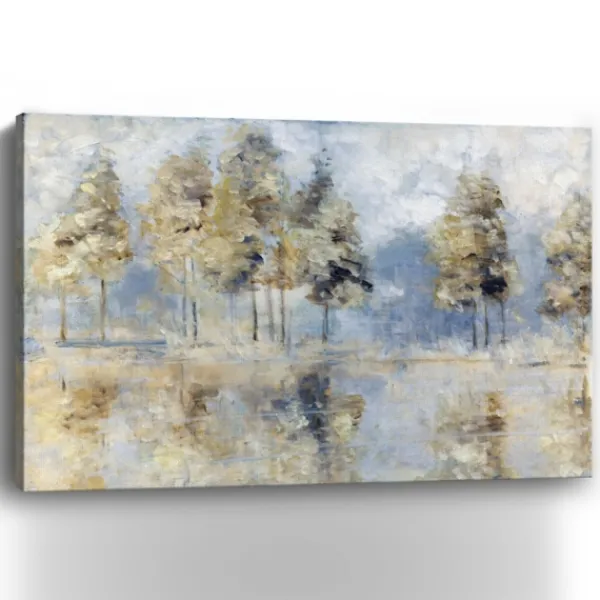 Canvas Art-Kirkland's Home Blue Golden Forest Giclee Canvas Art Print Blue/Gold
