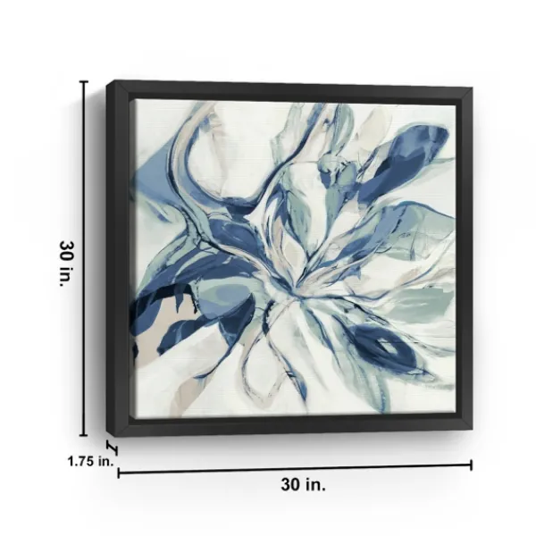 Canvas Art-Kirkland's Home Blue Halcyon Framed Canvas Art Print Blue/White