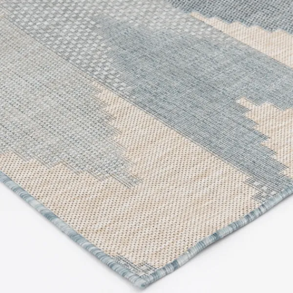 Outdoor Rugs-Kirkland's Home Blue Malibu Arrows Outdoor Area Rug, 7X9 Blue/Ivory