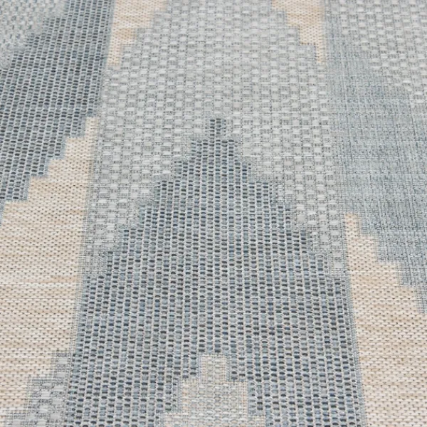 Outdoor Rugs-Kirkland's Home Blue Malibu Arrows Outdoor Area Rug, 7X9 Blue/Ivory