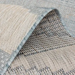 Outdoor Rugs-Kirkland's Home Blue Malibu Arrows Outdoor Area Rug, 7X9 Blue/Ivory