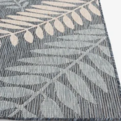 Outdoor Rugs-Kirkland's Home Blue Malibu Leafy Outdoor Area Rug, 7X10 Blue/Gray