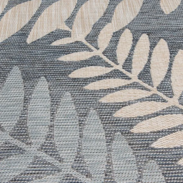 Outdoor Rugs-Kirkland's Home Blue Malibu Leafy Outdoor Area Rug, 7X10 Blue/Gray