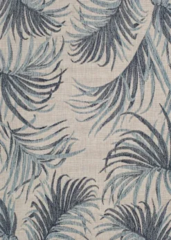 Outdoor Rugs-Kirkland's Home Blue Malibu Palms Outdoor Area Rug, 7X9 Blue/Gray