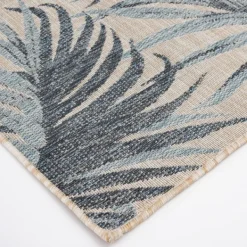 Outdoor Rugs-Kirkland's Home Blue Malibu Palms Outdoor Area Rug, 7X9 Blue/Gray