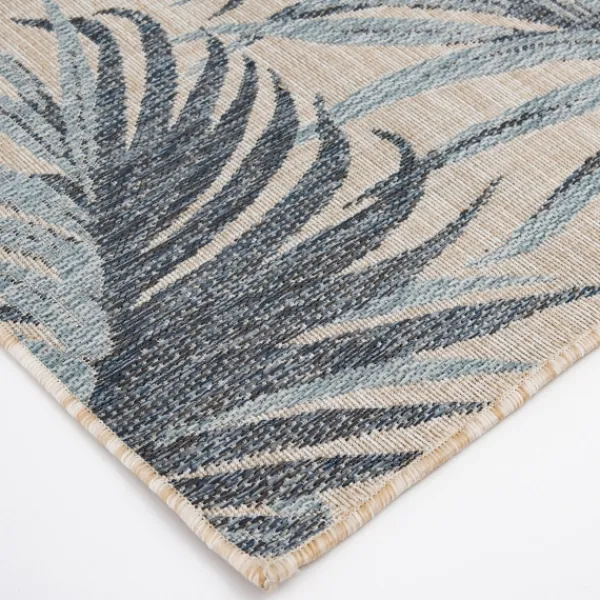 Outdoor Rugs-Kirkland's Home Blue Malibu Palms Outdoor Area Rug, 7X9 Blue/Gray