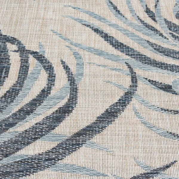 Outdoor Rugs-Kirkland's Home Blue Malibu Palms Outdoor Area Rug, 7X9 Blue/Gray