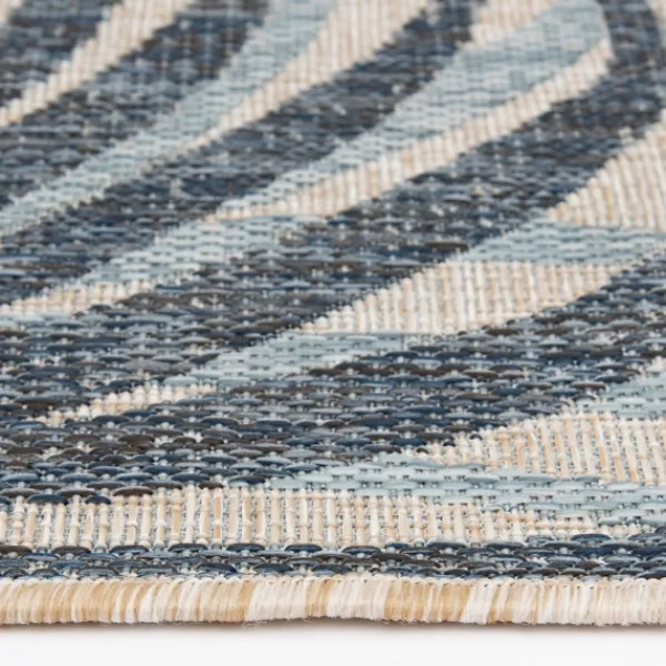 Outdoor Rugs-Kirkland's Home Blue Malibu Palms Outdoor Area Rug, 7X9 Blue/Gray