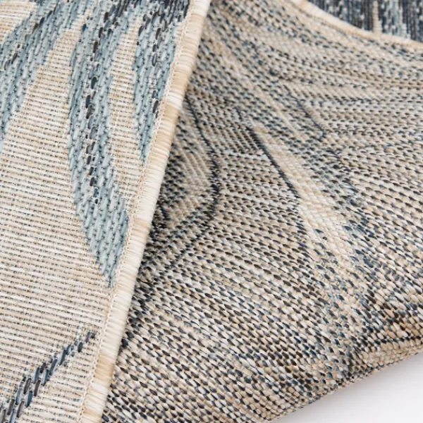 Outdoor Rugs-Kirkland's Home Blue Malibu Palms Outdoor Area Rug, 7X9 Blue/Gray