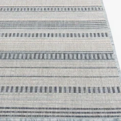 Outdoor Rugs-Kirkland's Home Blue Malibu Stripes Outdoor Area Rug, 7X10 Blue/Gray