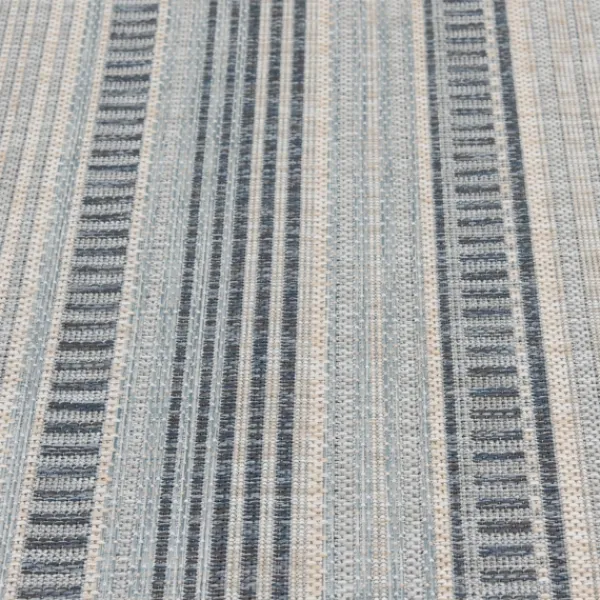 Outdoor Rugs-Kirkland's Home Blue Malibu Stripes Outdoor Area Rug, 7X10 Blue/Gray
