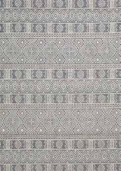 Outdoor Rugs-Kirkland's Home Blue Malibu Tribal Outdoor Area Rug, 7X9 Blue/Gray