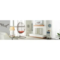 Clocks-Kirkland's Home Blue Metal And Rope Wall Clock, 17 In.