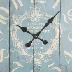 Clocks-Kirkland's Home Blue Metal And Rope Wall Clock