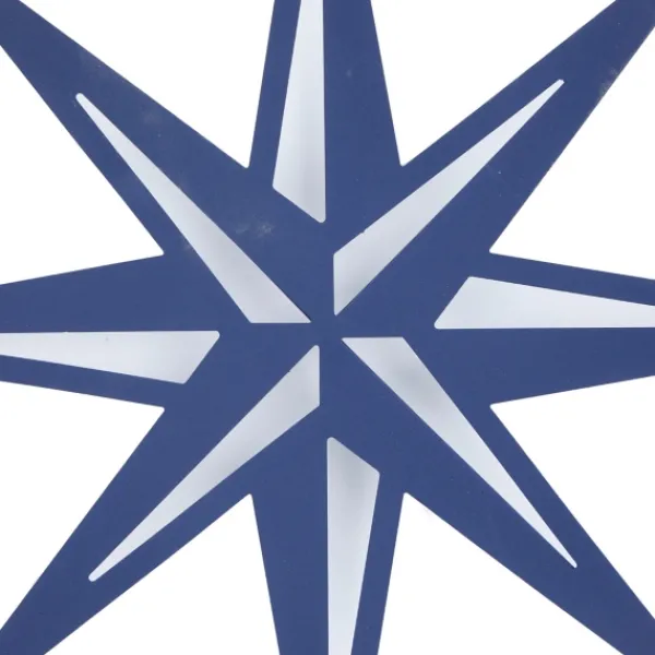 Wall Plaques-Kirkland's Home Blue Metal Layered Star Plates Wall Plaque Blue/White