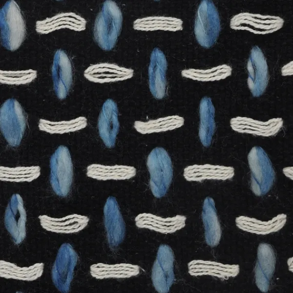 Pillows-Kirkland's Home Blue Modern Interwoven Accent Pillow Blue/White