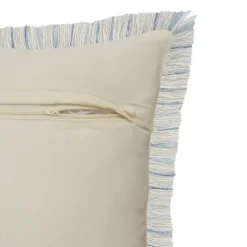 Pillows-Kirkland's Home Blue Modern Interwoven Accent Pillow Blue/White