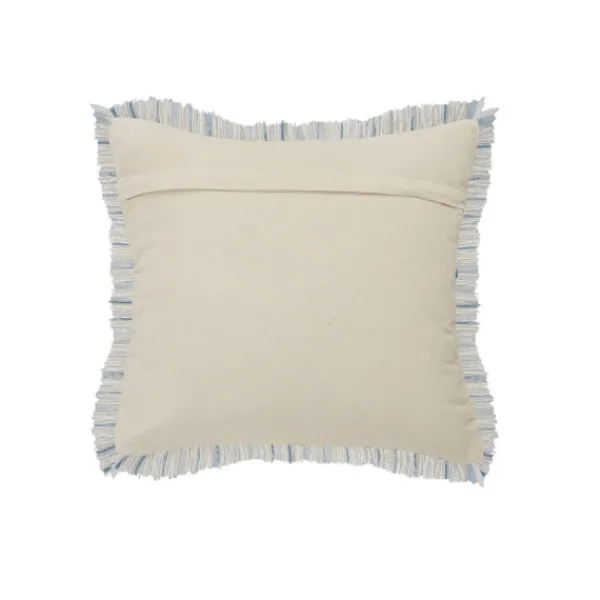 Pillows-Kirkland's Home Blue Modern Interwoven Accent Pillow Blue/White