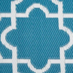 Outdoor Rugs-Kirkland's Home Blue Moroccan Trellis Outdoor Area Rug, 4X6 Blue/White