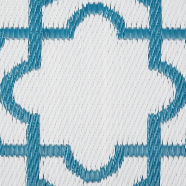 Outdoor Rugs-Kirkland's Home Blue Moroccan Trellis Outdoor Area Rug, 4X6 Blue/White