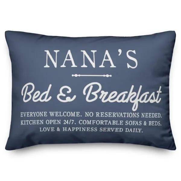Pillows-Kirkland's Home Blue Nana'S Bed And Breakfast Accent Pillow Blue/White