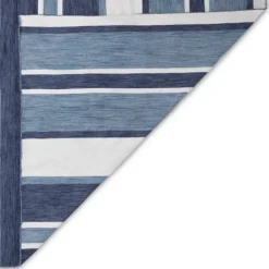 Outdoor Rugs-Kirkland's Home Blue Shades Striped Indoor/Outdoor Area Rug, 7X9 Blue/White