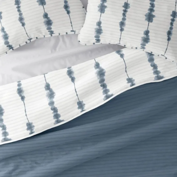 Quilts-Kirkland's Home Blue Shibori Reversible 2-Pc. Twin Quilt Set Blue/White