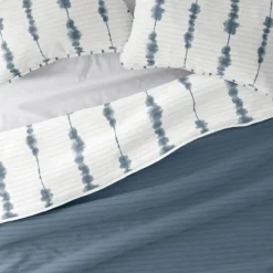 Quilts-Kirkland's Home Blue Shibori Reversible 3-Pc. King Quilt Set Blue/White