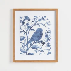 Framed Art-Kirkland's Home Bluebird On Branch I Framed Art Print Blue/White