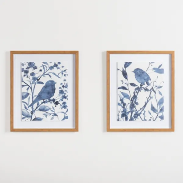 Framed Art-Kirkland's Home Bluebird On Branch I Framed Art Print Blue/White
