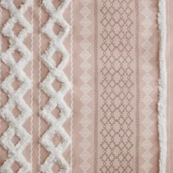 Curtains & Drapes-Kirkland's Home Blush Chenille Stripe Curtain Panel, 84 In. Pink