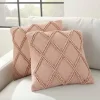 Pillows-Kirkland's Home Blush Knotted Lattice Throw Pillows, Set Of 2 Pink