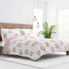 Quilts-Kirkland's Home Blush Patchwork Reversible 3-Pc. Queen Quilt Set Pink/White/Gray