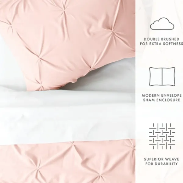 Duvets-Kirkland's Home Blush Pinched 2-Pc. Twin Duvet Cover Set Pink
